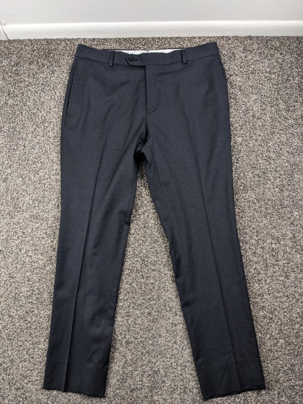 2024 Brooks Brothers Dress Pants Special Selection Reda Wool Gray 34x30 Slim Fit